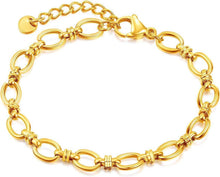 Damen Edelstahl Gliederarmband Silber Gold 316l Armband