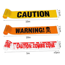 Halloween Warnband 30m Schwarz Gelb Deko Absperrband