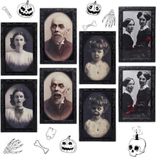 Halloween Bilderrahmen Horror Deko 3D Beweglich 4 Stück