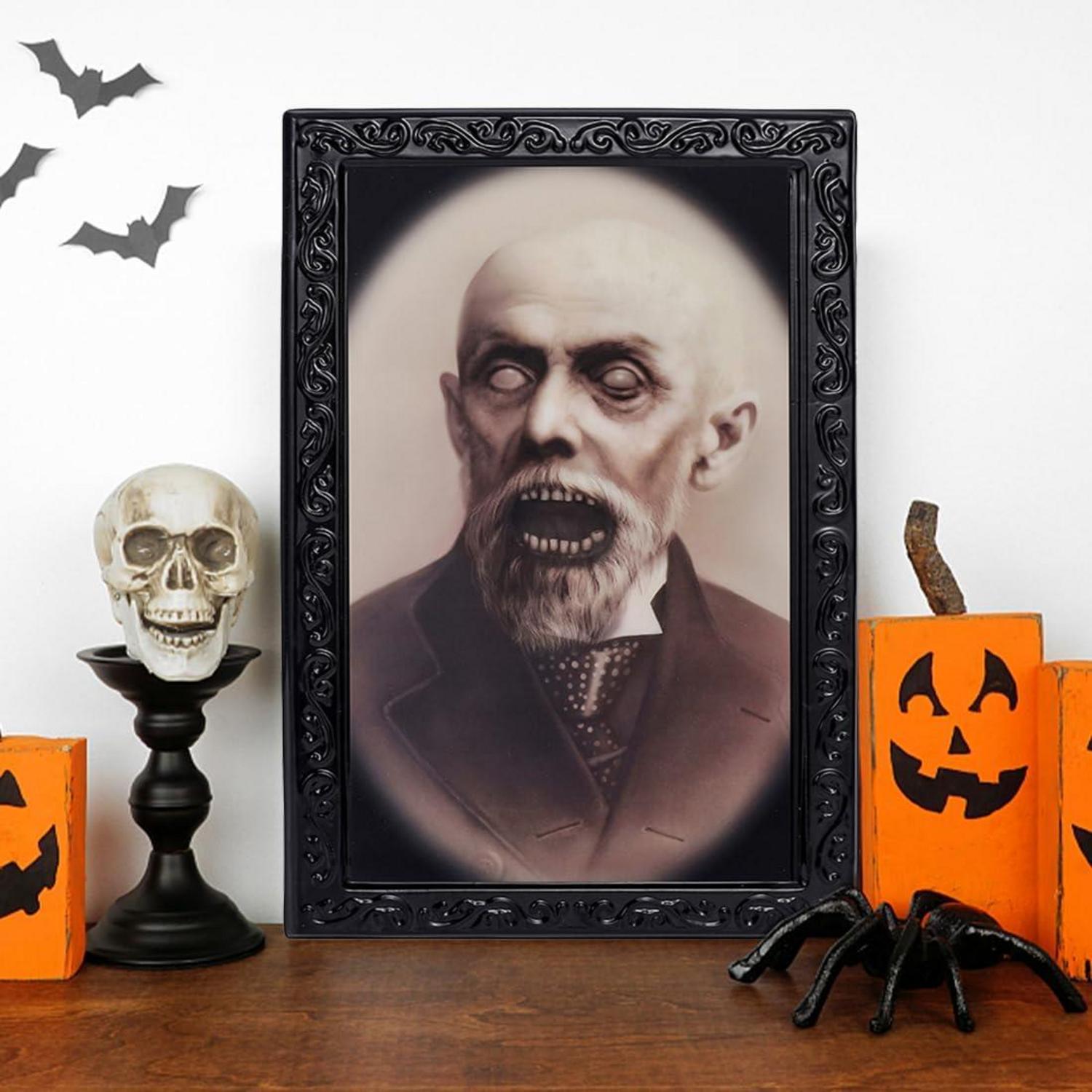 Halloween Bilderrahmen Horror Deko 3D Beweglich 4 Stück
