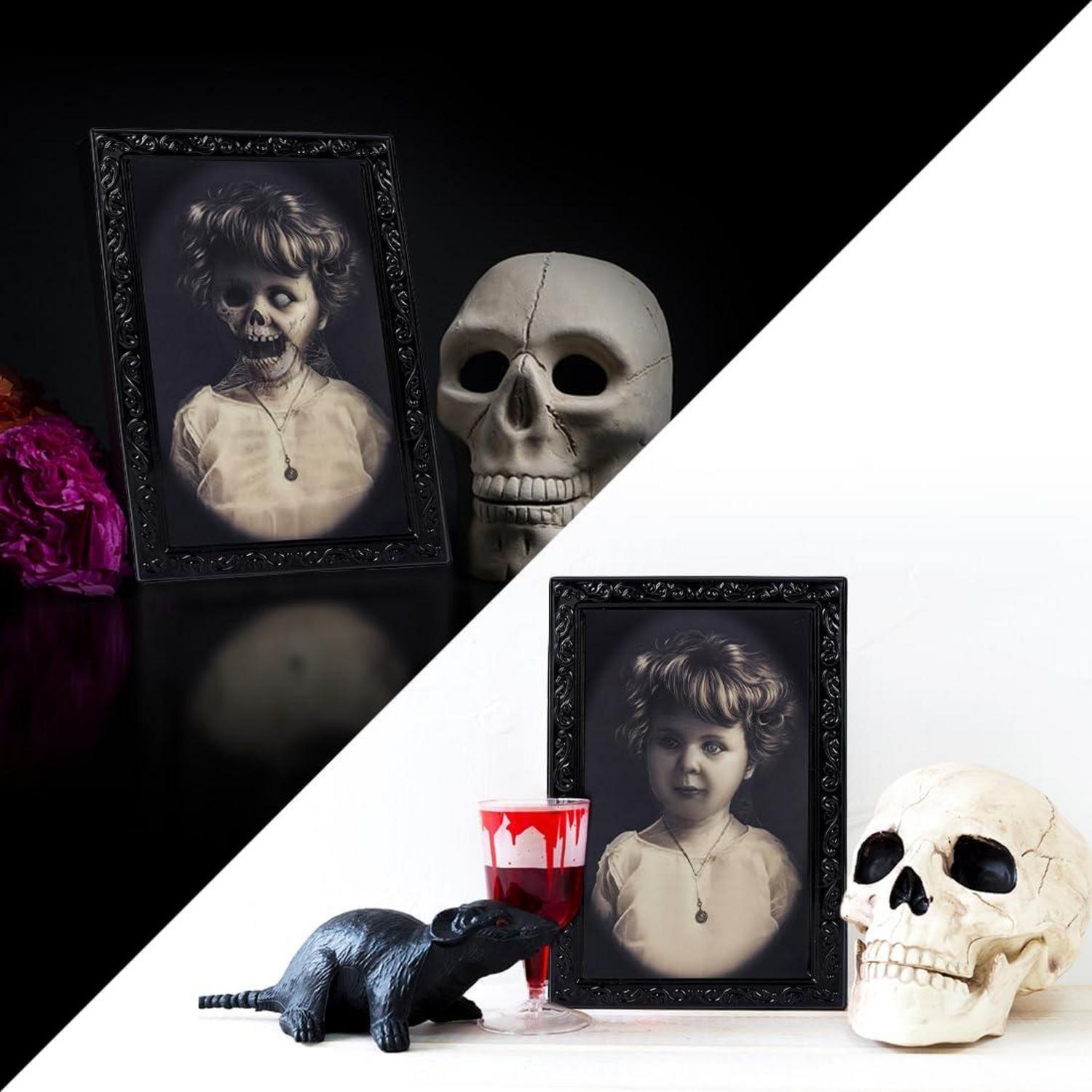 Halloween Deko Bilderrahmen Horror 3D Wechselndes Geschenke