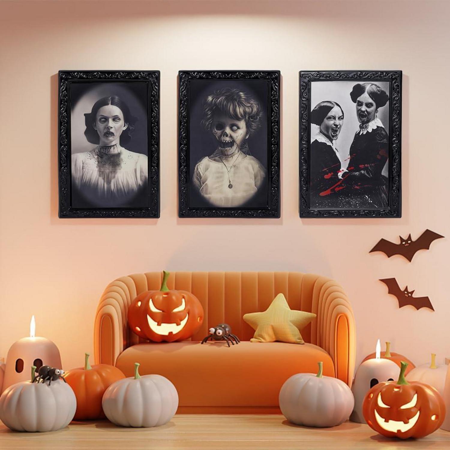 Halloween Deko Bilderrahmen Horror 3D Wechselndes Geschenke