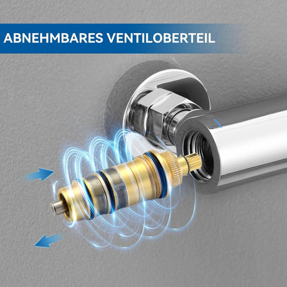 Thermostat Duscharmatur mit Sicherheitssperre Chrom-Finish 38°C
