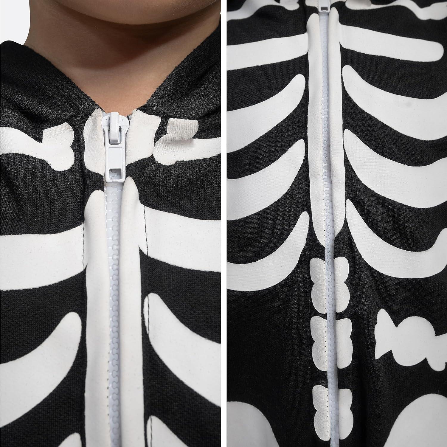 Skelett Jumpsuit Pyjama für Babys Halloween Cosplay Kostüm 12-18 Monate