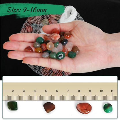 Bunte Edelsteine Halbedelsteine Achat Naturstein Mini Trommelsteine
