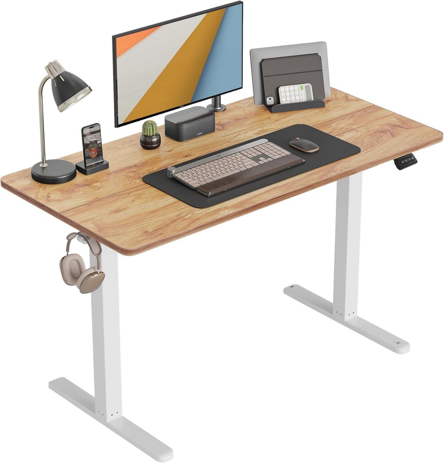 Elektrischer Höhenverstellbarer Schreibtisch Tisch 100x60cm Stahl