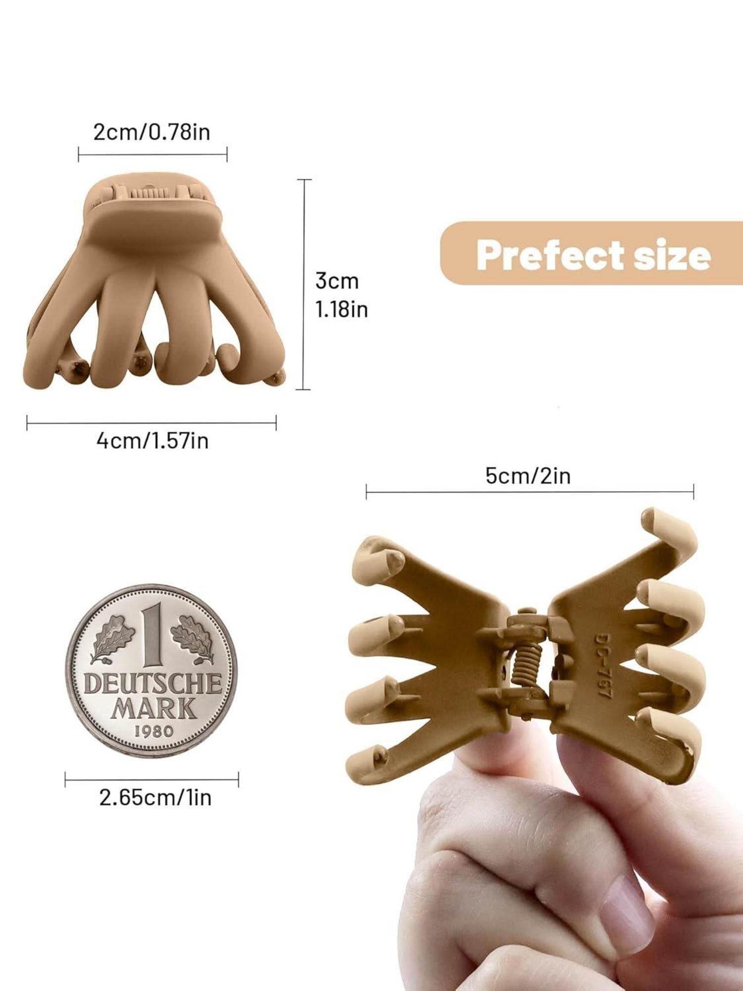 Kavya Haarklammer Damen 12Stück Octopus Haarspangen 4cm Small Hair Clips