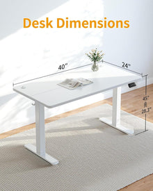 Elektrischer Schreibtisch Höhenverstellbar 100x60cm T-Beine