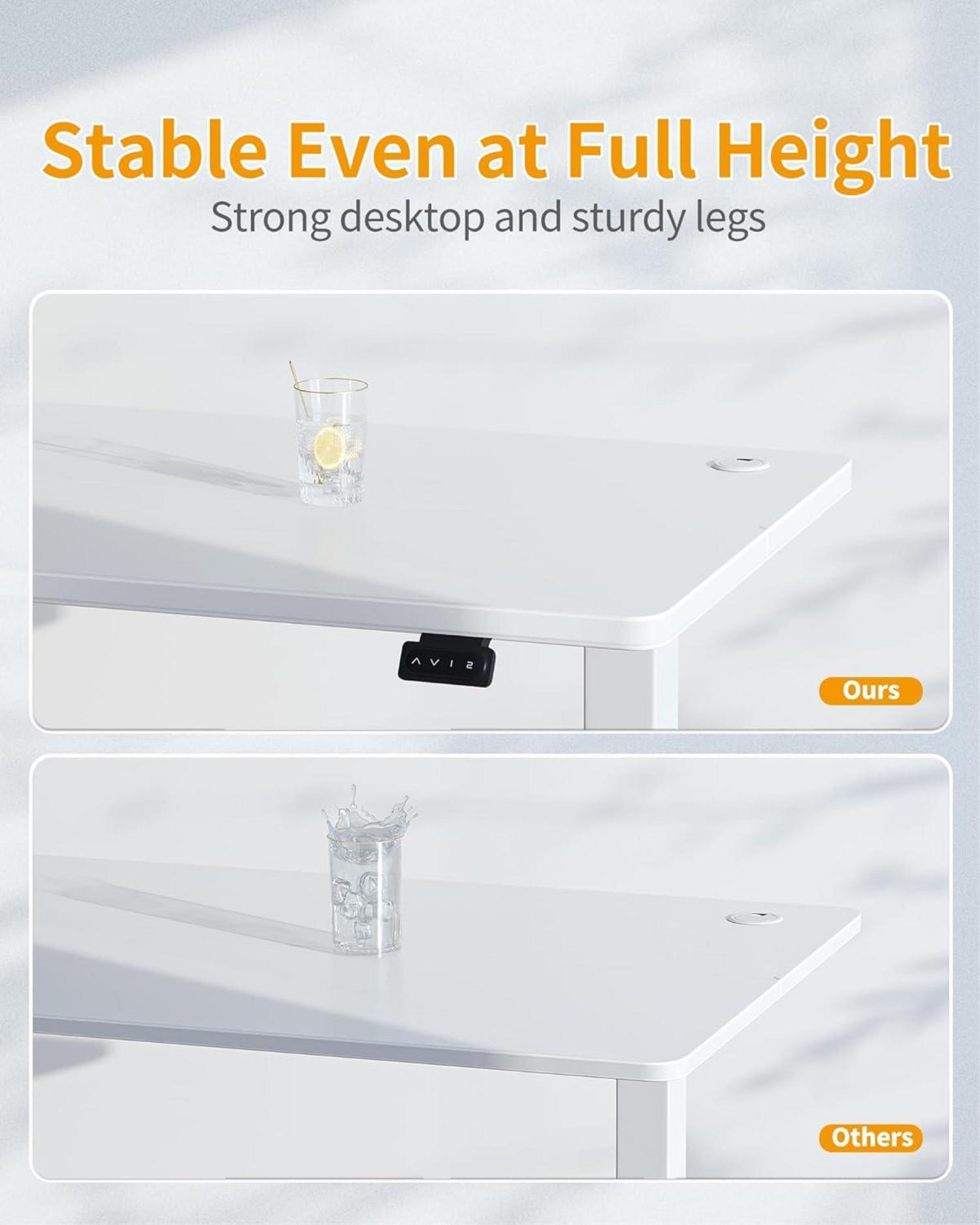 Elektrischer Schreibtisch Höhenverstellbar Tisch 100x60cm Stahl