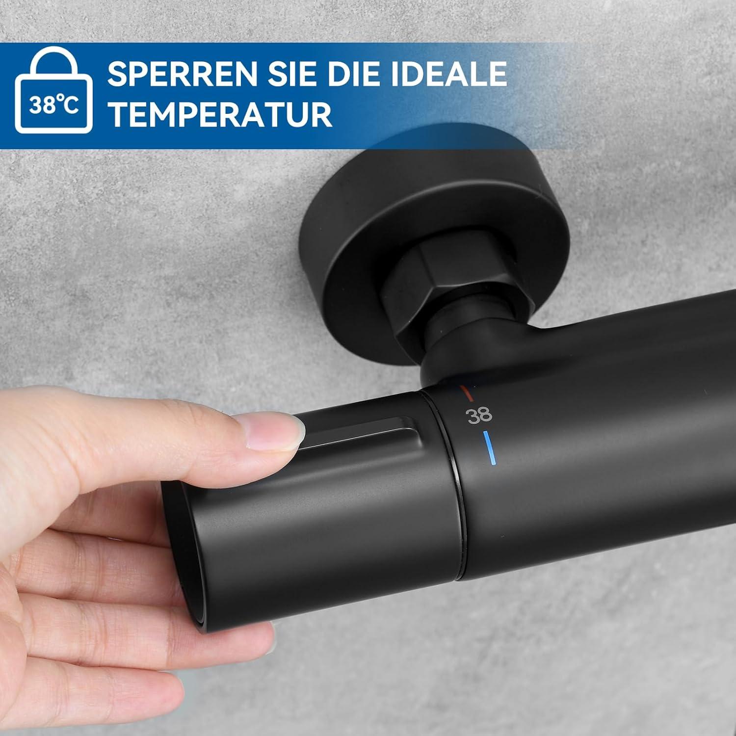 Thermostat Duscharmatur mit Sicherheitssperre und Chrom-Finish