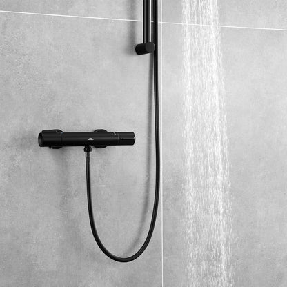Auralum Thermostat Duscharmatur mit Sicherheitssperre und Chrom-Finish