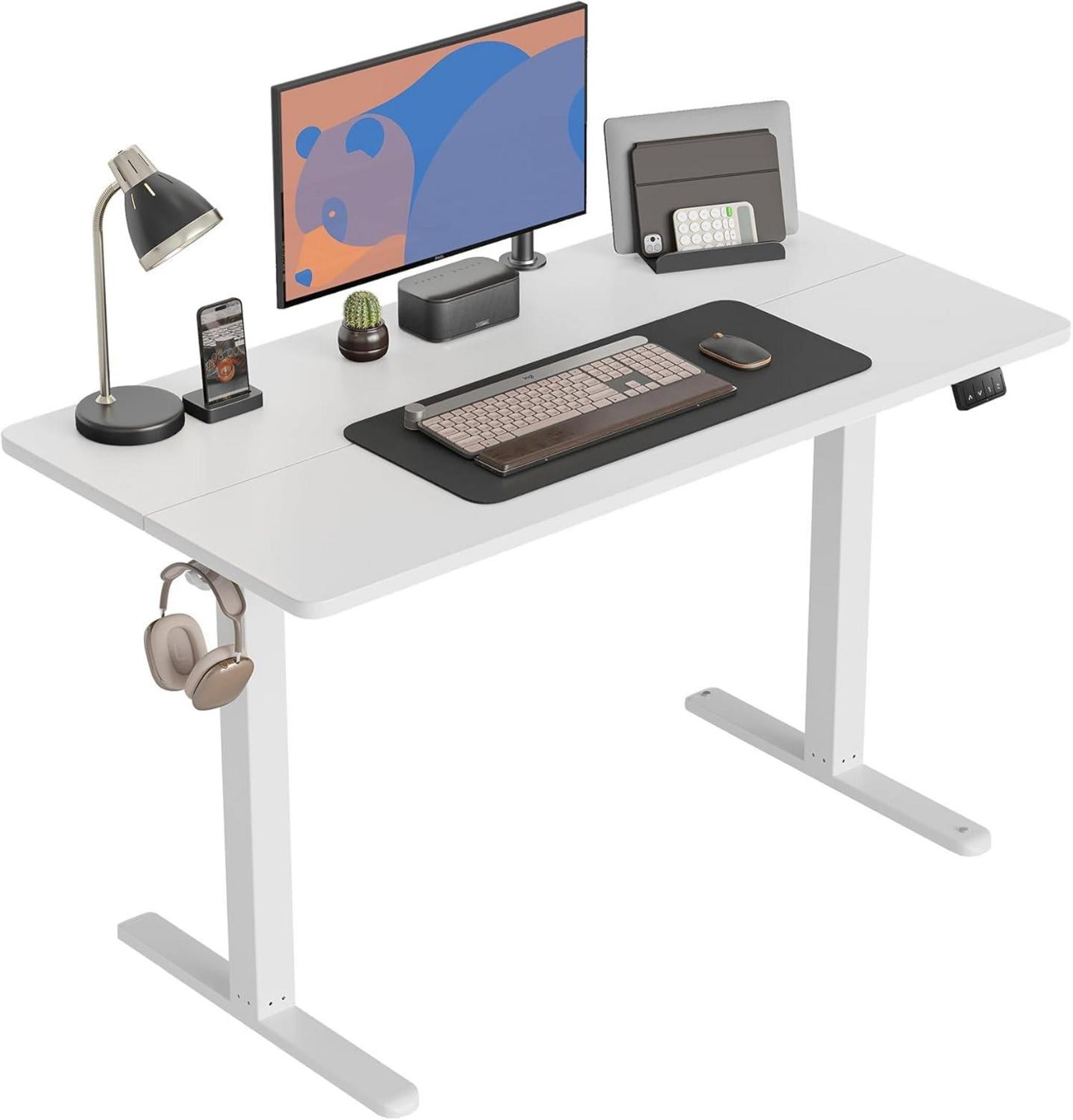 Elektrischer Höhenverstellbarer Schreibtisch 120 x 60 cm Stahlrahmen