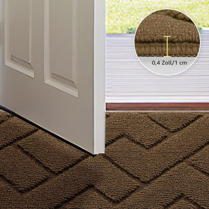 Fußmatte rutschfest waschbar – Schmutzfangmatte für Innen & Außen 119x180cm Braun