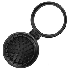 Mini Klappbare Haarbürste mit Spiegel und Massageeffekt