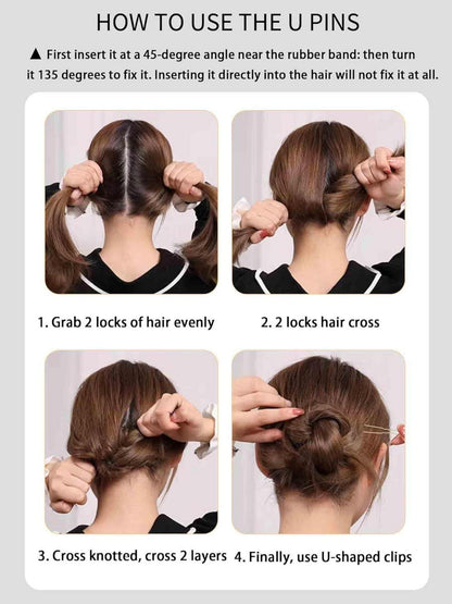 Haarnadeln Schwarz Braun 100 Stück U-förmige Bobby Pins 7cm Hair Pins