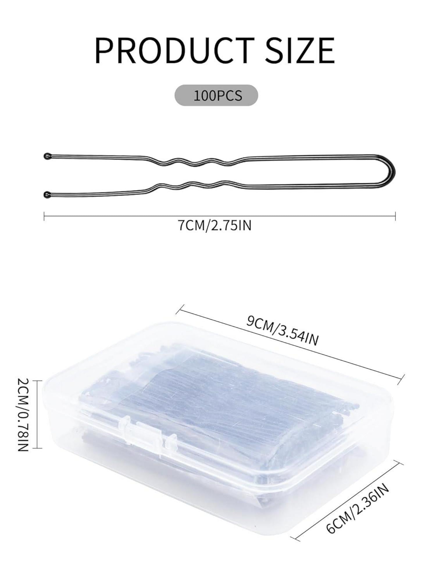 Haarnadeln Schwarz Braun 100 Stück U-förmige Bobby Pins 7cm