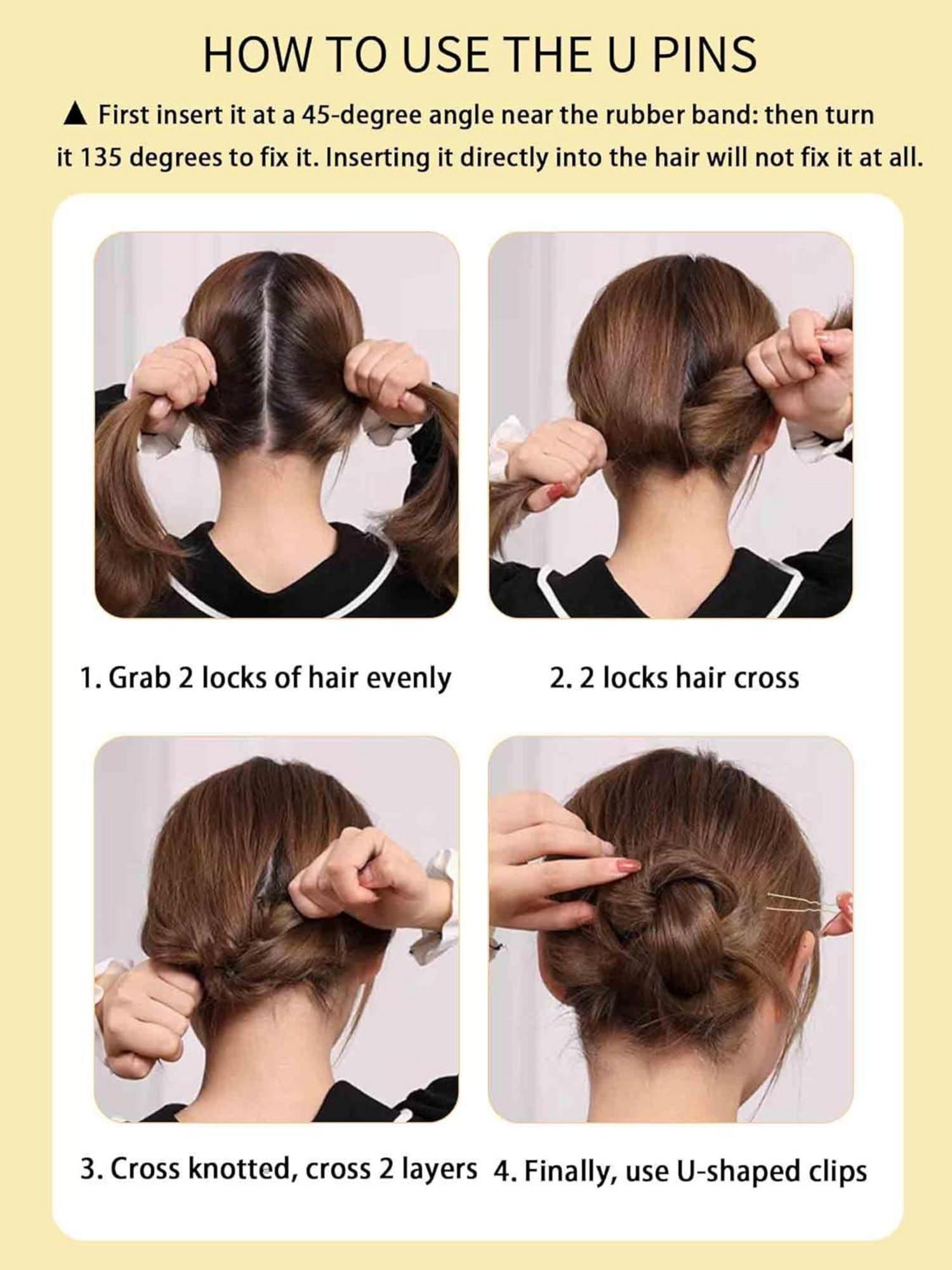 Haarnadeln Silber Gold 100 Stück U-Förmige Bobby Pins 7cm