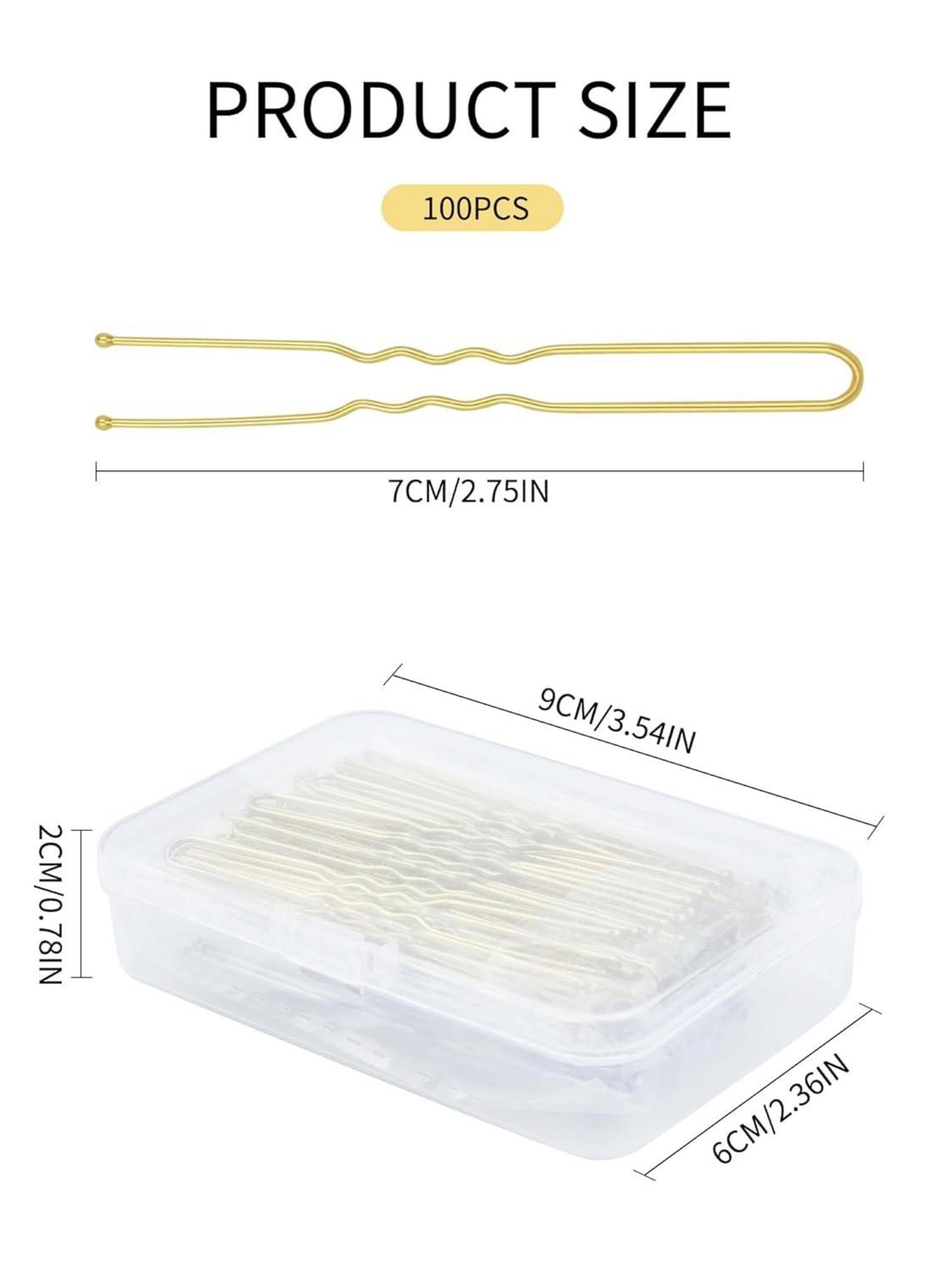 Haarnadeln Silber Gold Haarklemmen Damen 100 Stück 7cm U-Förmige Bobby