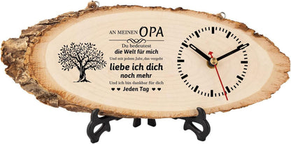 Opa Geschenk Holzuhr Sinnvolle Geburtstag Vatertag Enkel