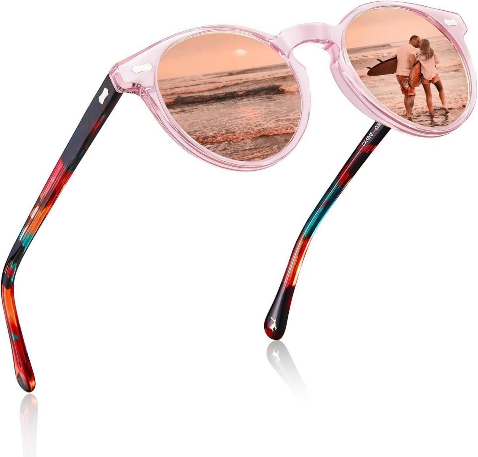 Runde Polarisierte Sonnenbrille Damen UV Schutz Vintage Style