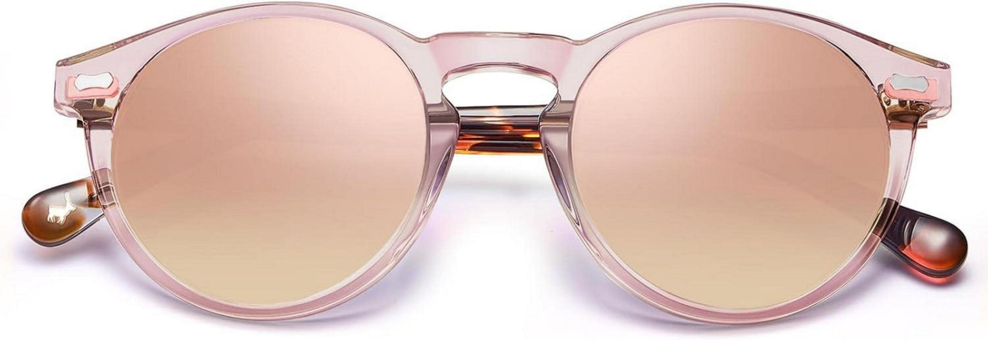 CARFIA Runde Sonnenbrille Damen Polarisierte UV-Schutz Sunglasses