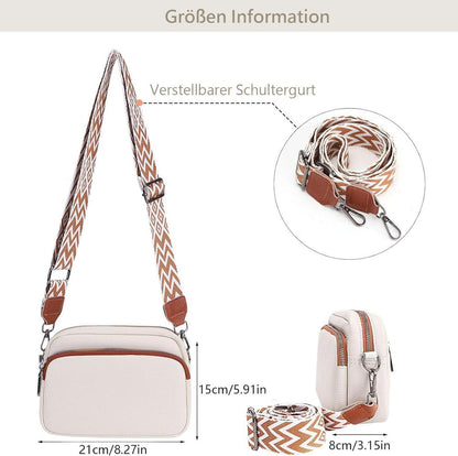 Damen Handy Umhängetasche Echtes Leder Crossbody Bag Schultergurt 3