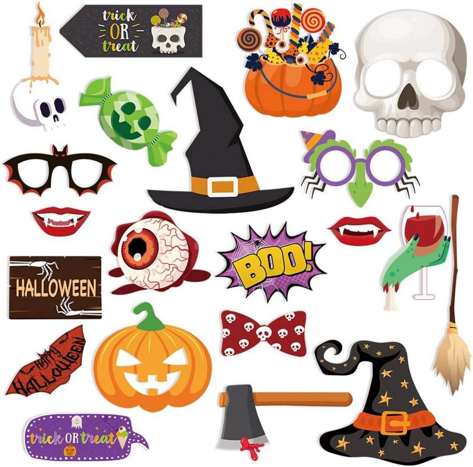 Halloween Foto Requisiten Set Party Deko Fotobox Accessoires