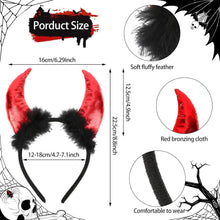 Teufel Kostüm Halloween Haarreif Hörner Brille