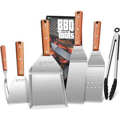 DragonGrill Grillspachtel Set 6tlg Grillzubehör Tragetasche