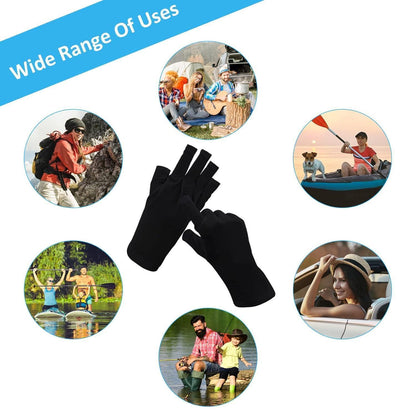 Gel Nagellampen UV Schutzhandschuhe 2 Paare UPF50+ Schwarz