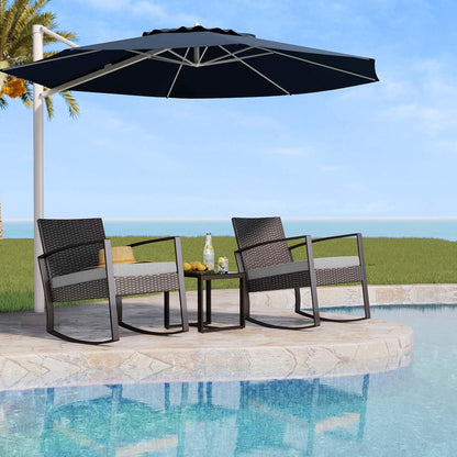 Bealife Gartenmöbel Set Balkon 2 Personen Grau