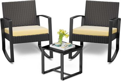 Gartenmöbel Balkon Lounge Set 2 Personen Outdoor PE-Rattan