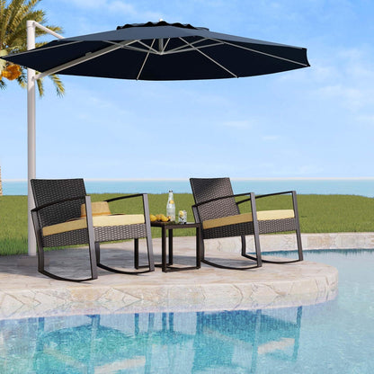 Bealife Gartenmöbel Set Balkon 2 Personen Grau Rattan Outdoor