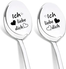 Ich Liebe Dich Löffel 2er Kaffeelöffel mit Gravur perfekte Geschenke