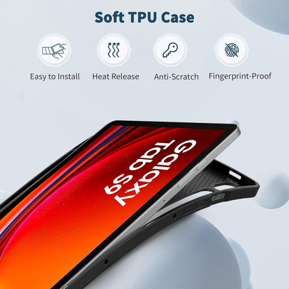 Samsung Galaxy Tab S9 FE/S9 2023 Hülle Schwarz mit S Pen Halter