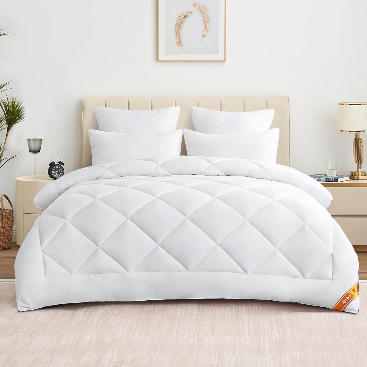Bettdecke 240x220 cm 4 Jahreszeiten Steppdecke 300GSM