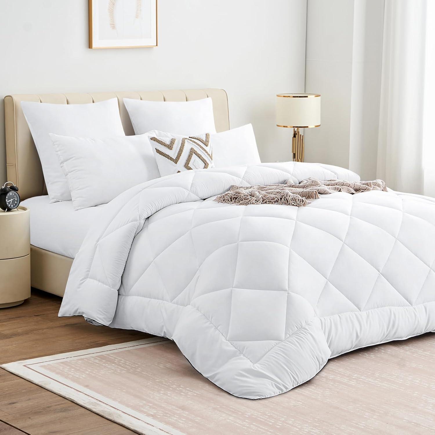 Bettdecke 220x240 cm 4 Jahreszeiten 300GSM Steppdecke Weich