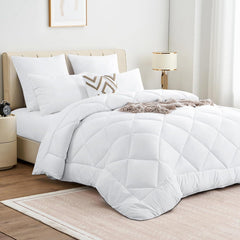 Bettdecke 220x240 cm 4 Jahreszeiten 300GSM Steppdecke Weich