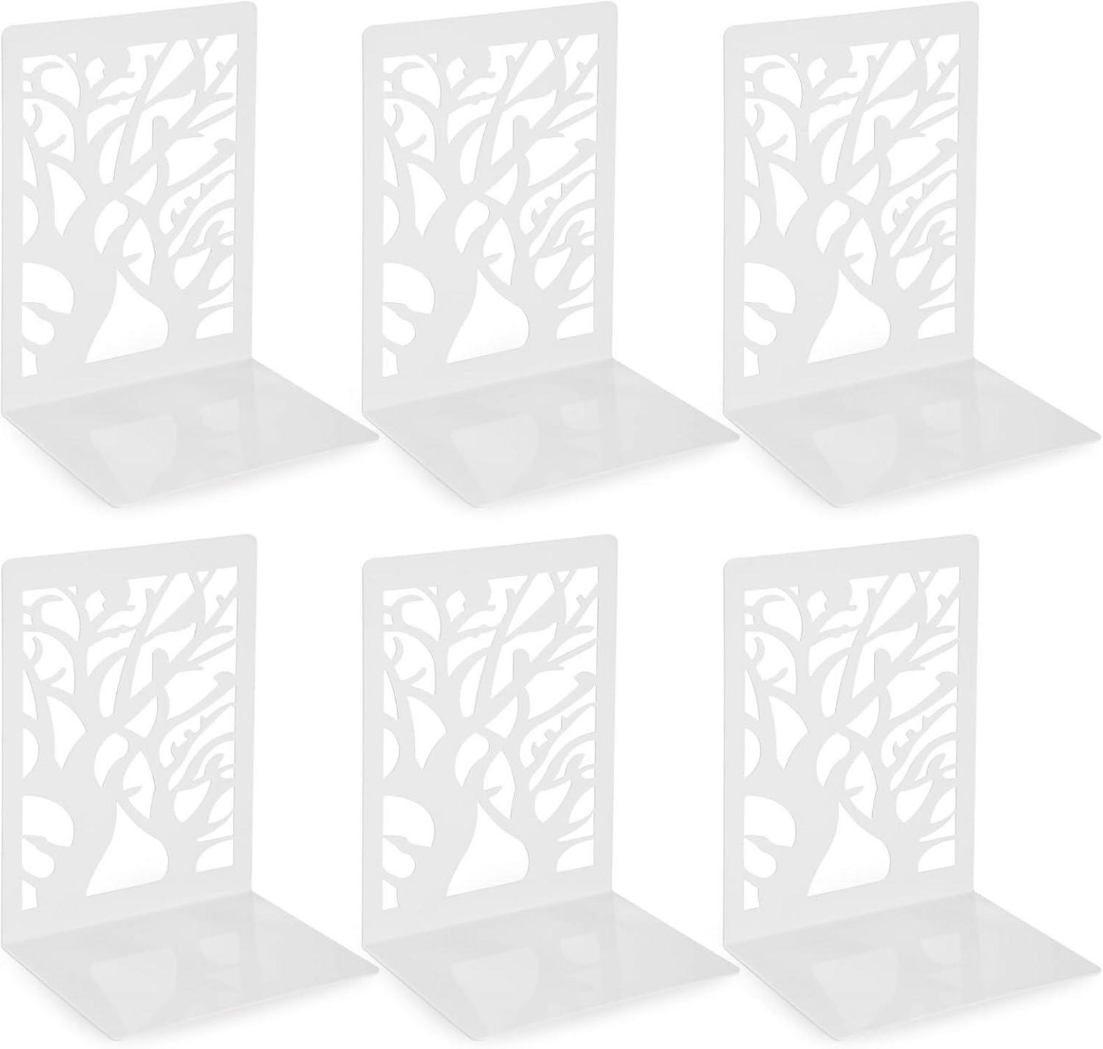 Buchstütze Metall Bookends 3 Paar Weiße Bücherhalter