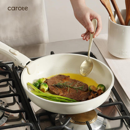9-teiliges CAROTE Topfset Pfannenset abnehmbare Griffe