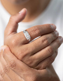 Verlobungsring Herren 0,5 Karat Moissainte 925 Silber Männer