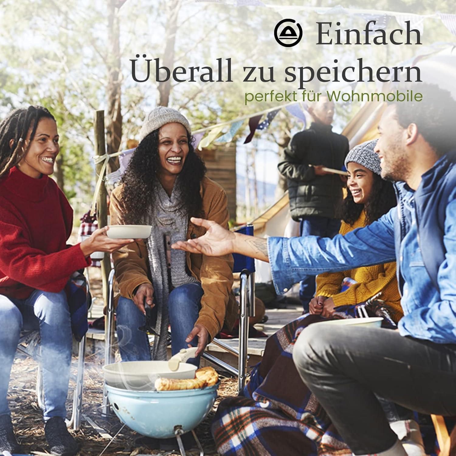 8tlg. Töpfe & Pfannen Set abnehmbare Griffe