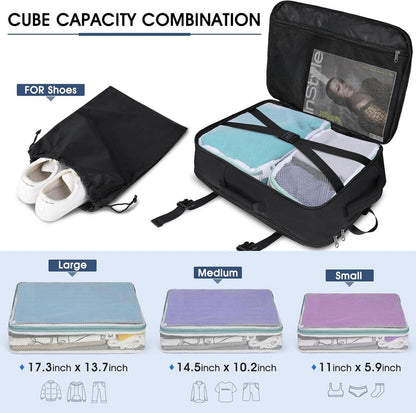 IGOLUMON Rucksack Herren 40L Schwarz 17.3 Zoll Laptop Handgepäck