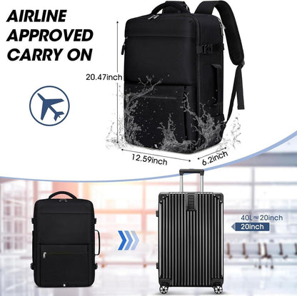 IGOLUMON Laptop Rucksack 17.3 Zoll Business Reiserucksack Schwarz 40L