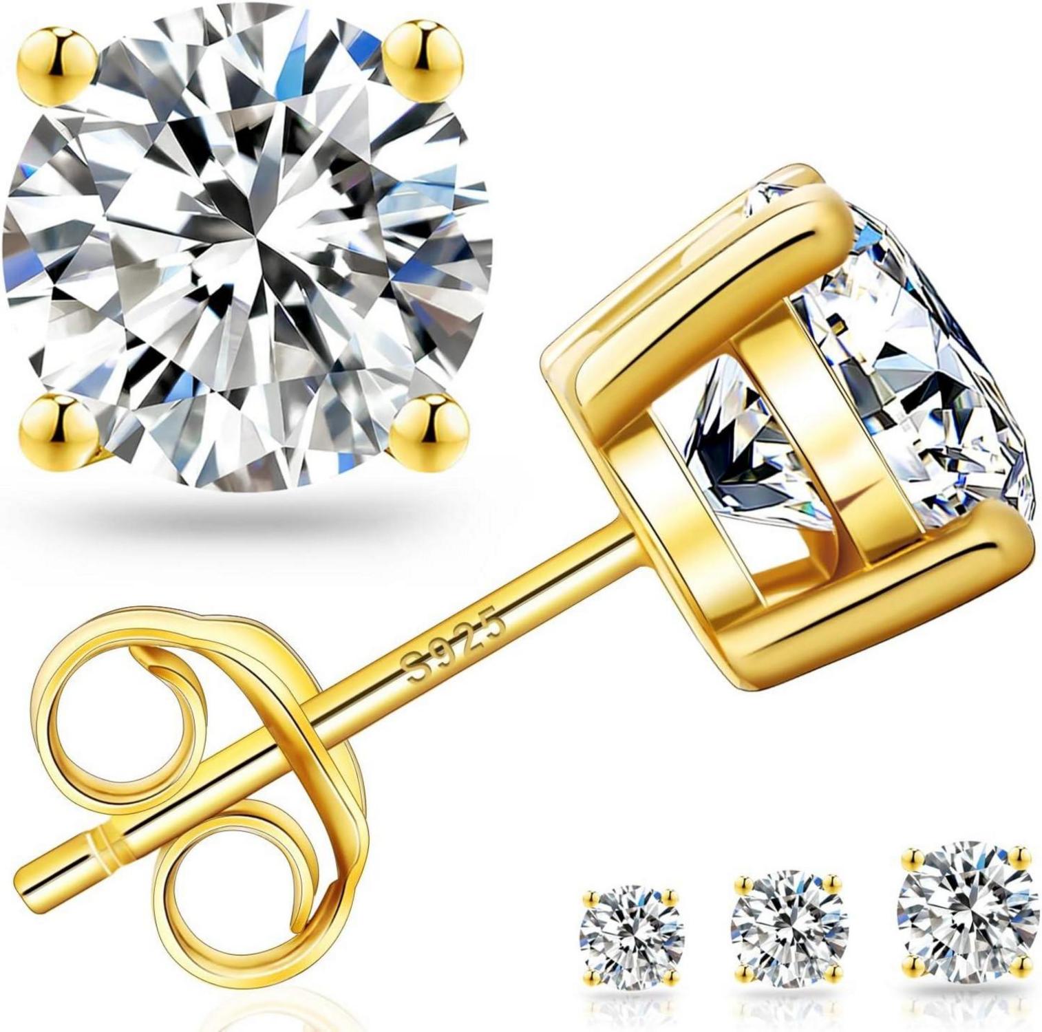 Moissanite Ohrringe 925 Silber 1,6 ct Ohrstecker VVS1 Diamantäßiger