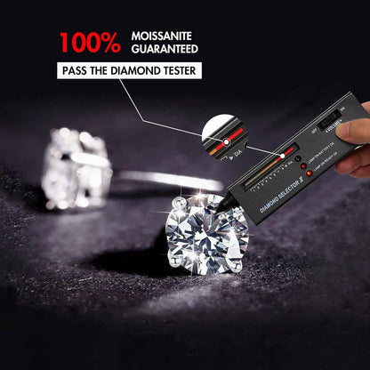 Moissanit Ohrringe 925 Silber 6,0mm 1,6ctw VVS1 D Solitär