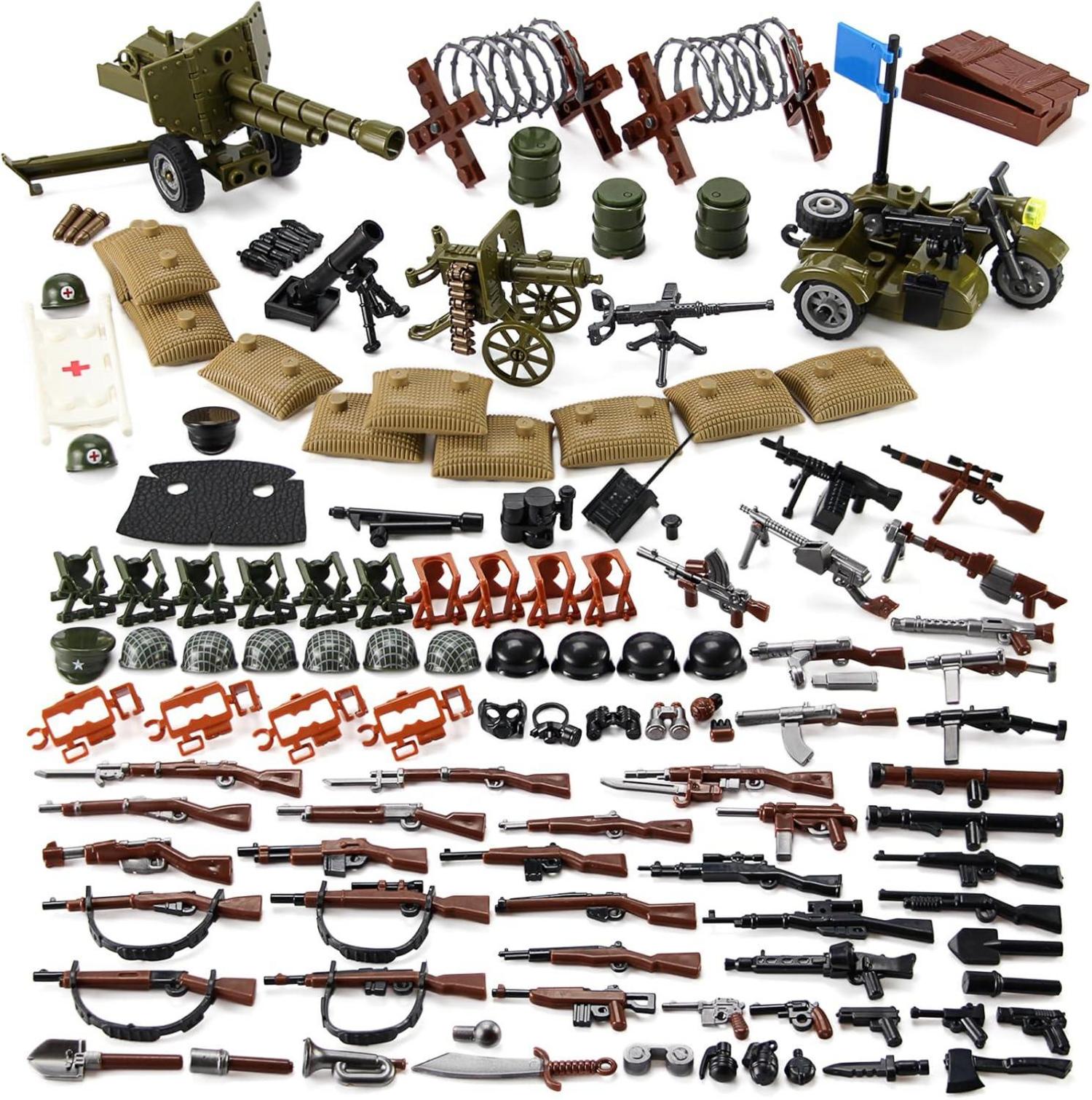 Feleph WW2 Waffen-Set Militär Spielzeug Soldaten Modell-Pack