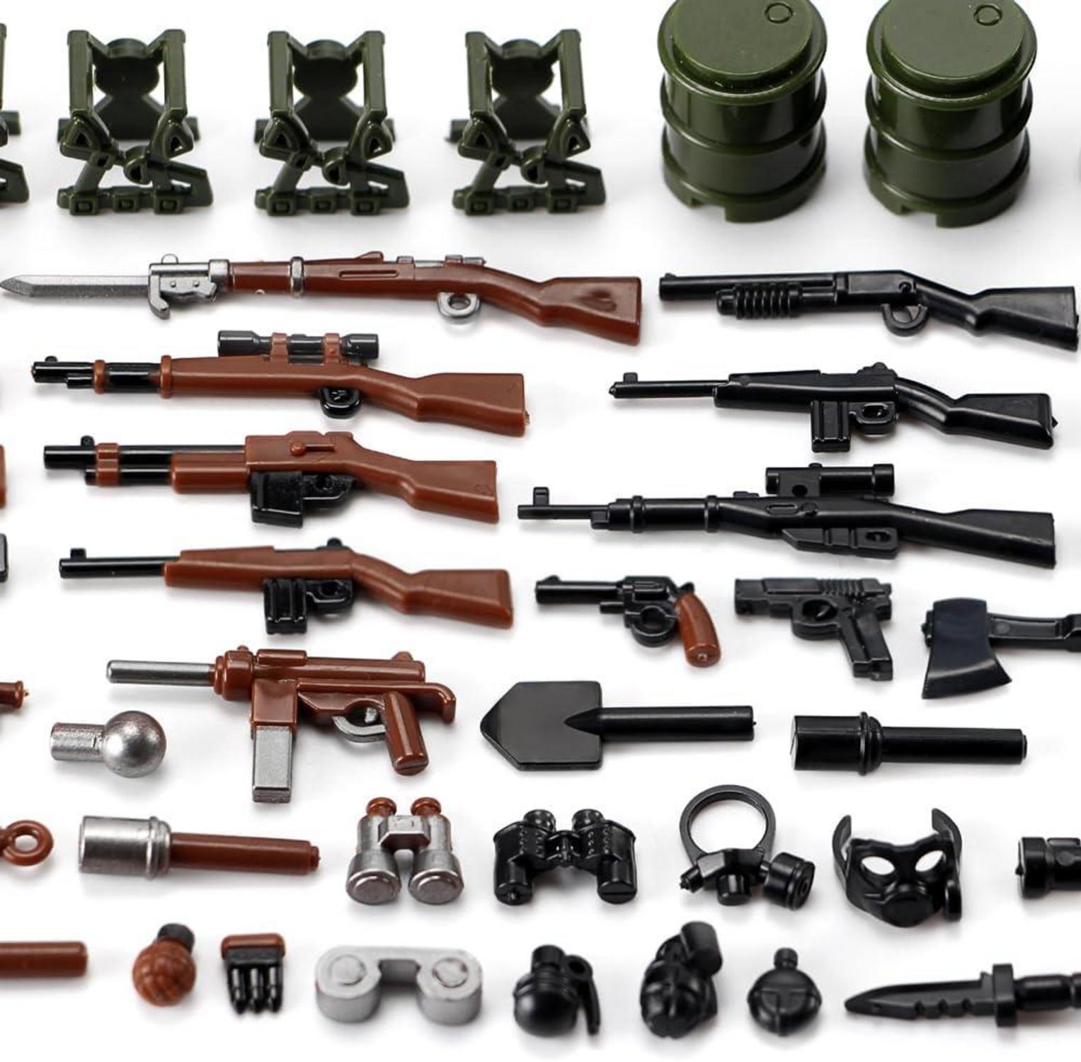Feleph WW2 Waffen-Set Soldatenfiguren Militär Spielzeug Army Kit