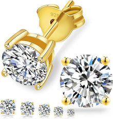 Moissanite Diamant Ohrstecker VVS1 D Farbe Silber 925 Frauen 3 Karat