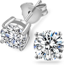 Moissanit Ohrringe Damen 925 Silber 0,6-3 Karat Diamant VVS1 Wei?gold